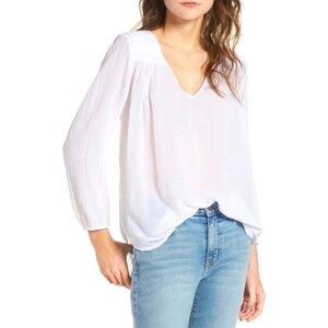 ANTHROPOLOGIE | CURRENT/ELLIOTT THE PICNIC SHIRT IN SUGAR WHITE MEDIUM